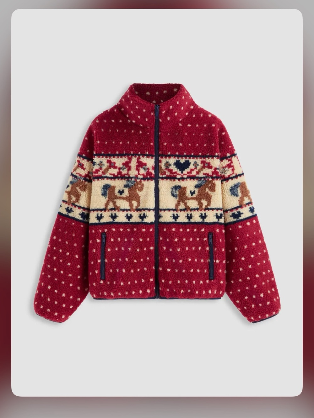 Cider Red Polka-Dot Fleece